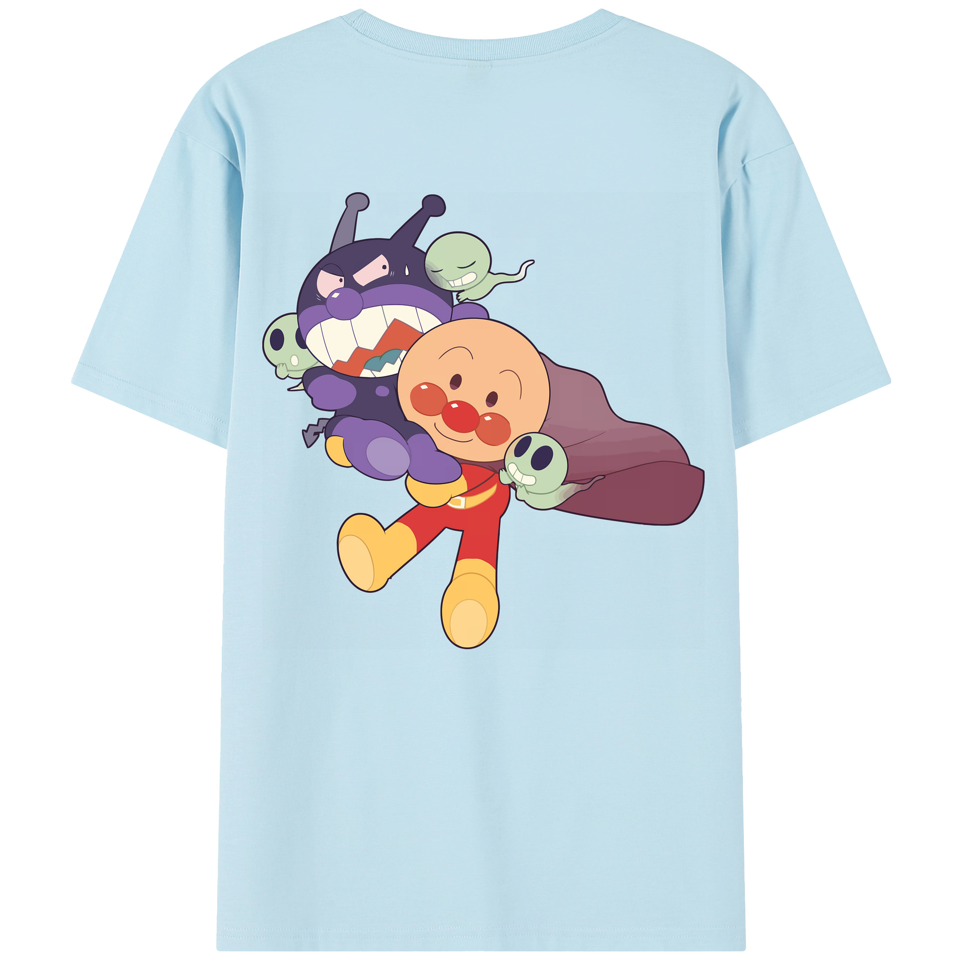 （画像用） アンパンマン Anpanman 綿100％半袖Tシャツ（背面プリント）